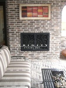Outdoor Iron Fire Place Screen #10