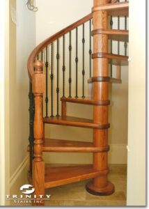 Wood and Metal Spiral Staircase #9