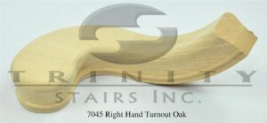 Stair Fittings - 7045 Right Hand Turnout Oak