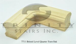 Stair Fittings - 7711 Bristol Level Quarter Turn Oak
