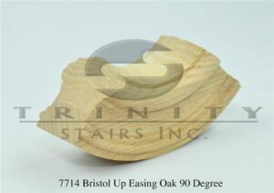 Stair Fittings - 7714 Bristol Up Easing Oak 90 Degree