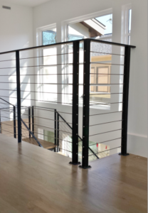 Contemporary Modern steel cable stairs #18E