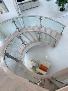 43B Glass and Steel Stairs